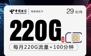 电信沧松卡【29元220G+100分钟】