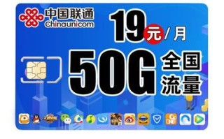 中国联通流量卡19元100g全国通用